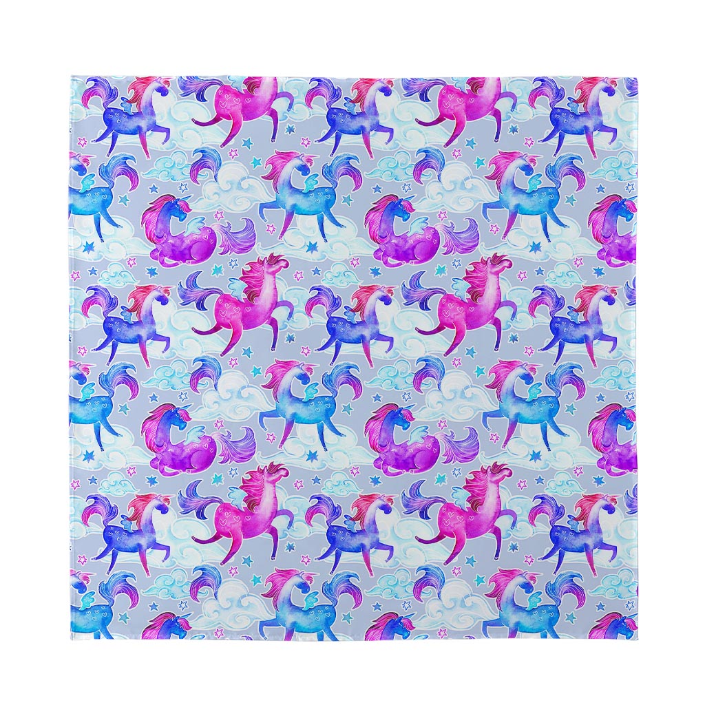 Unicorn Paradise Pattern Print Silk Bandana