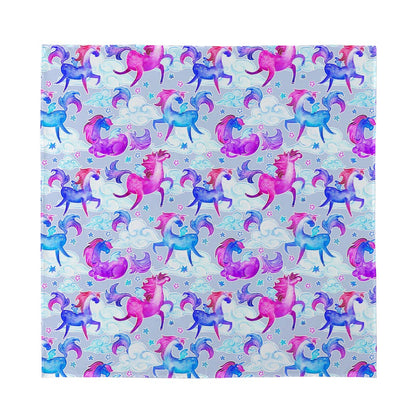 Unicorn Paradise Pattern Print Silk Bandana