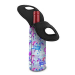 Unicorn Paradise Pattern Print Single Neoprene Wine Tote