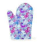 Unicorn Paradise Pattern Print Single Oven Mitt