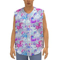 Unicorn Paradise Pattern Print Sleeveless Baseball Jersey