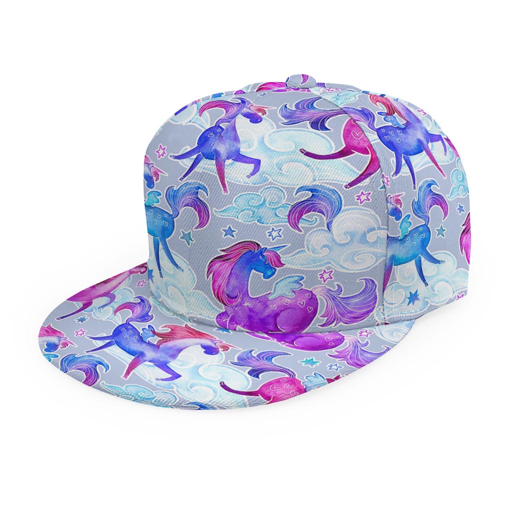 Unicorn Paradise Pattern Print Snapback Cap