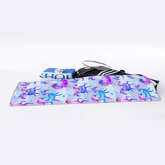 Unicorn Paradise Pattern Print Sports Towel