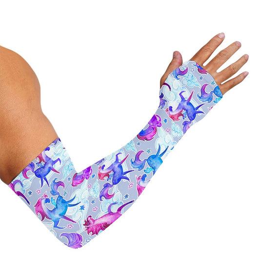 Unicorn Paradise Pattern Print Sun Protection Arm Sleeves