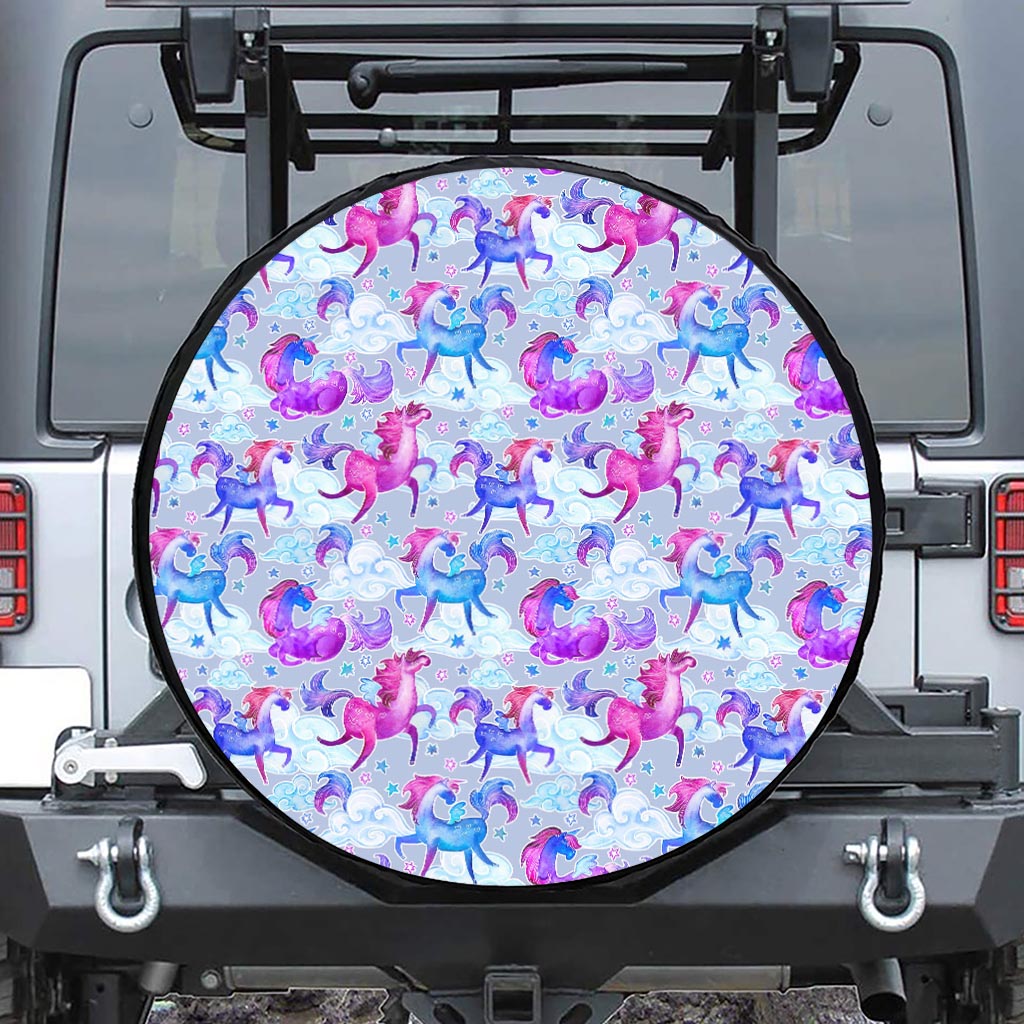 Unicorn Paradise Pattern Print Tire Cover