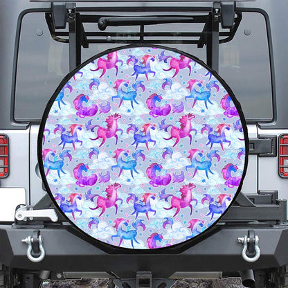 Unicorn Paradise Pattern Print Tire Cover