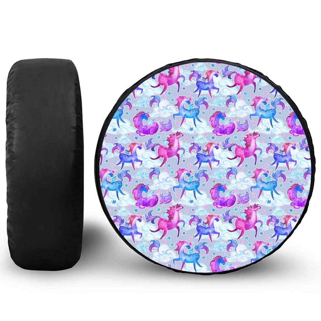 Unicorn Paradise Pattern Print Tire Cover