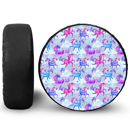 Unicorn Paradise Pattern Print Tire Cover