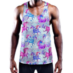 Unicorn Paradise Pattern Print Training Tank Top