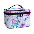 Unicorn Paradise Pattern Print Travel Makeup Bag