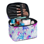 Unicorn Paradise Pattern Print Travel Makeup Bag