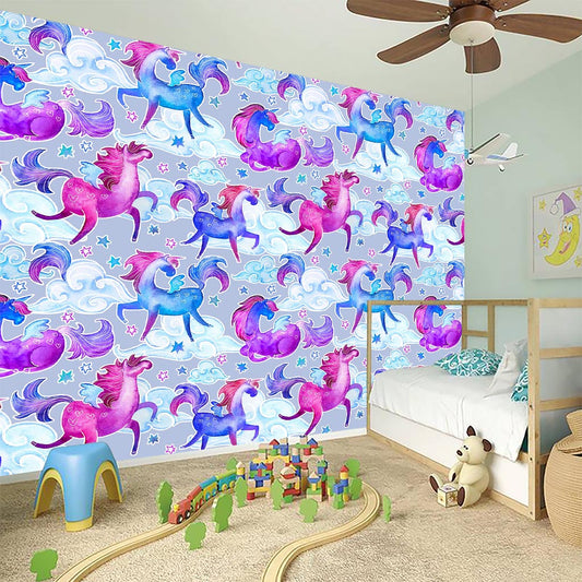 Unicorn Paradise Pattern Print Wall Sticker