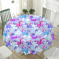 Unicorn Paradise Pattern Print Waterproof Round Tablecloth