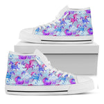 Unicorn Paradise Pattern Print White High Top Sneakers