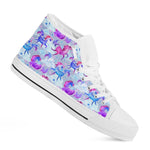 Unicorn Paradise Pattern Print White High Top Sneakers