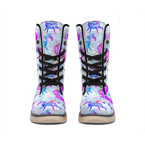 Unicorn Paradise Pattern Print Winter Boots