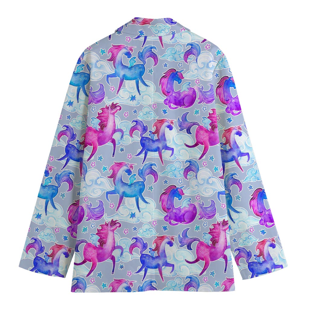 Unicorn Paradise Pattern Print Women's Blazer