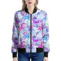 Unicorn Paradise Pattern Print Women's Bomber Jacket