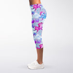 Unicorn Paradise Pattern Print Women's Capri Leggings