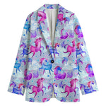 Unicorn Paradise Pattern Print Women's Cotton Blazer