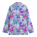 Unicorn Paradise Pattern Print Women's Cotton Blazer