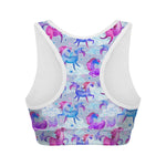 Unicorn Paradise Pattern Print Women's Sports Bra