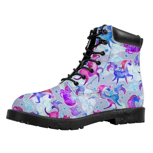 Unicorn Paradise Pattern Print Work Boots