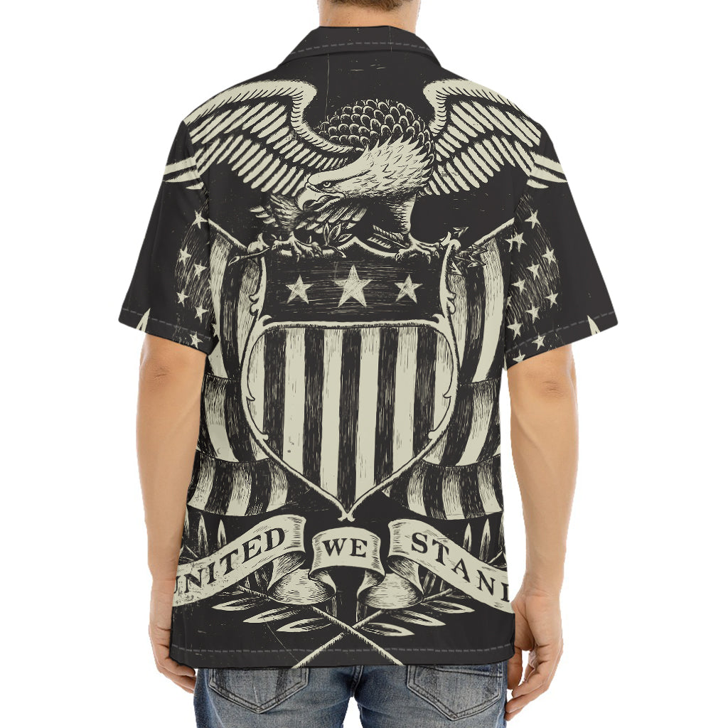 United We Stand American Flag Print Aloha Shirt