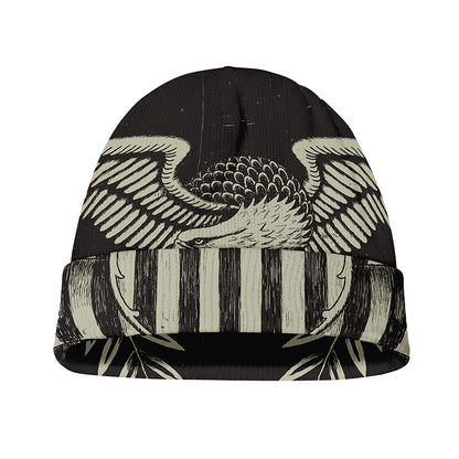 United We Stand American Flag Print Beanie