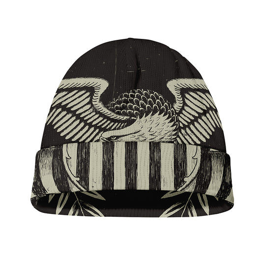 United We Stand American Flag Print Beanie