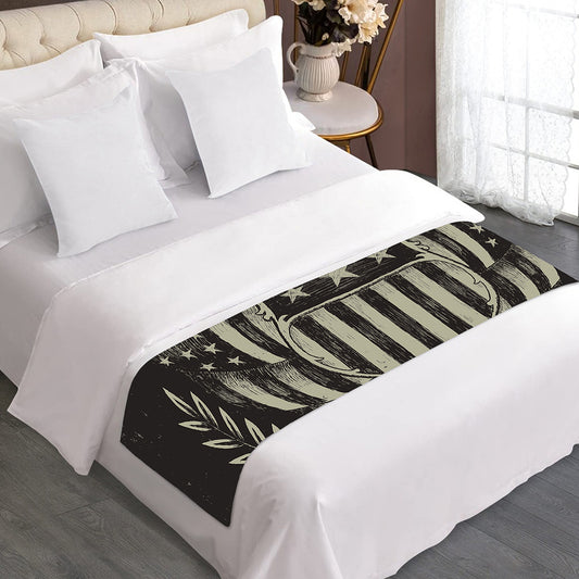 United We Stand American Flag Print Bed Runner