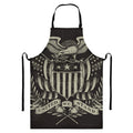 United We Stand American Flag Print Bib Apron With Pocket