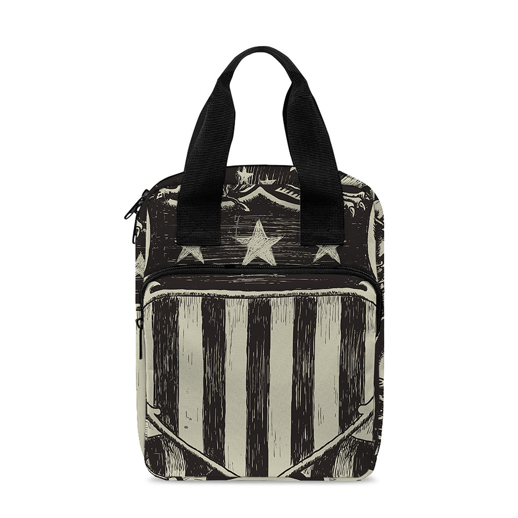 United We Stand American Flag Print Bible Tote Bag