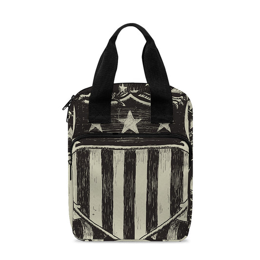 United We Stand American Flag Print Bible Tote Bag