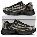 United We Stand American Flag Print Black Chunky Shoes