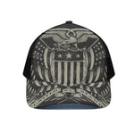 United We Stand American Flag Print Black Mesh Trucker Cap