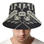 United We Stand American Flag Print Bucket Hat