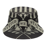 United We Stand American Flag Print Bucket Hat