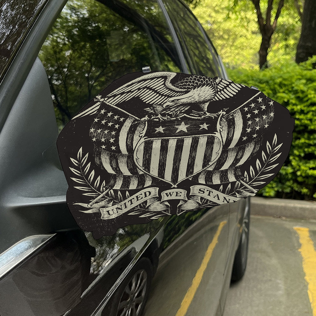 United We Stand American Flag Print Car Side Mirror Covers