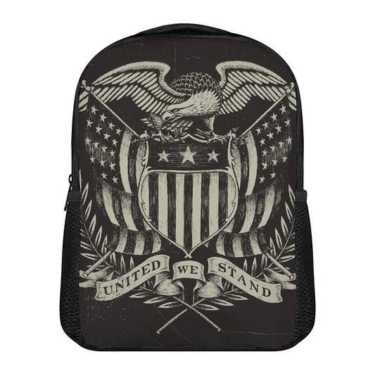 United We Stand American Flag Print Casual Backpack