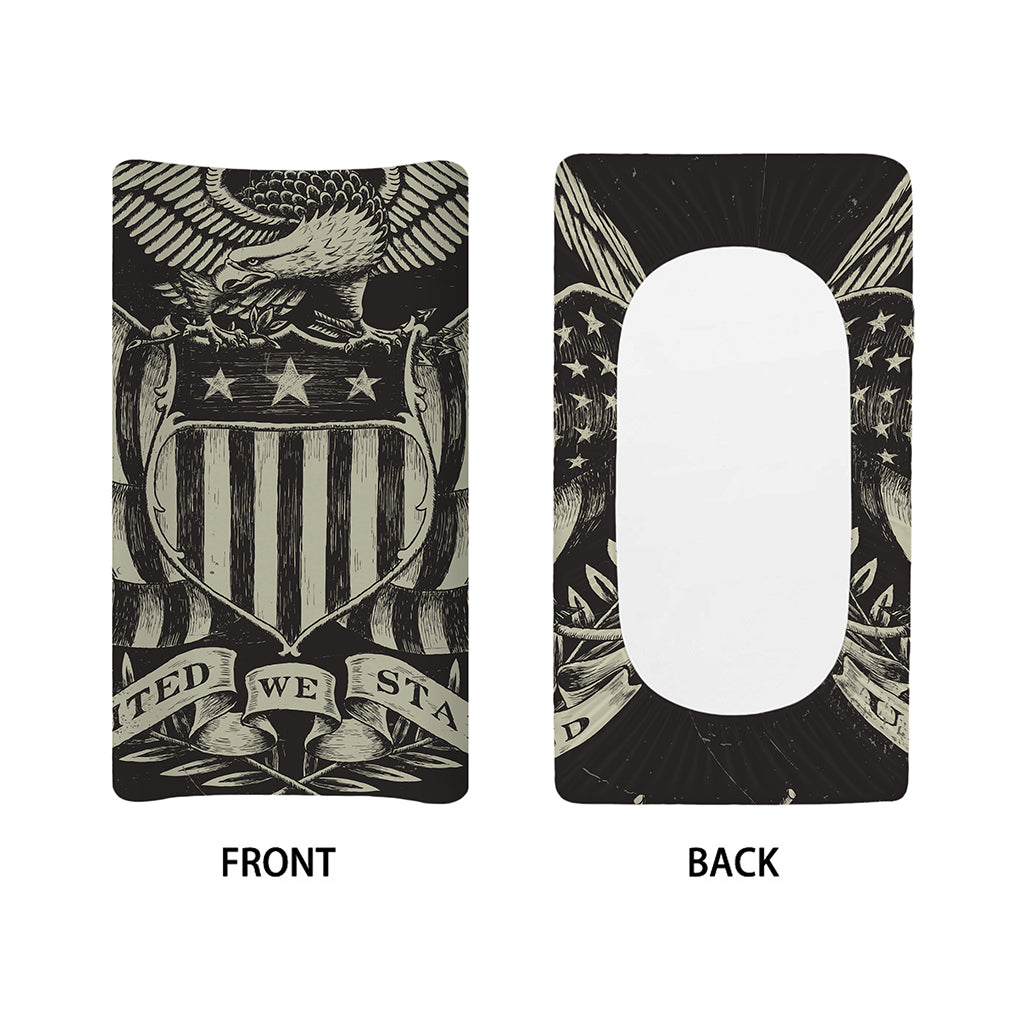 United We Stand American Flag Print Changing Pad Cover