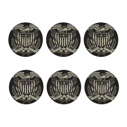United We Stand American Flag Print Coaster Set