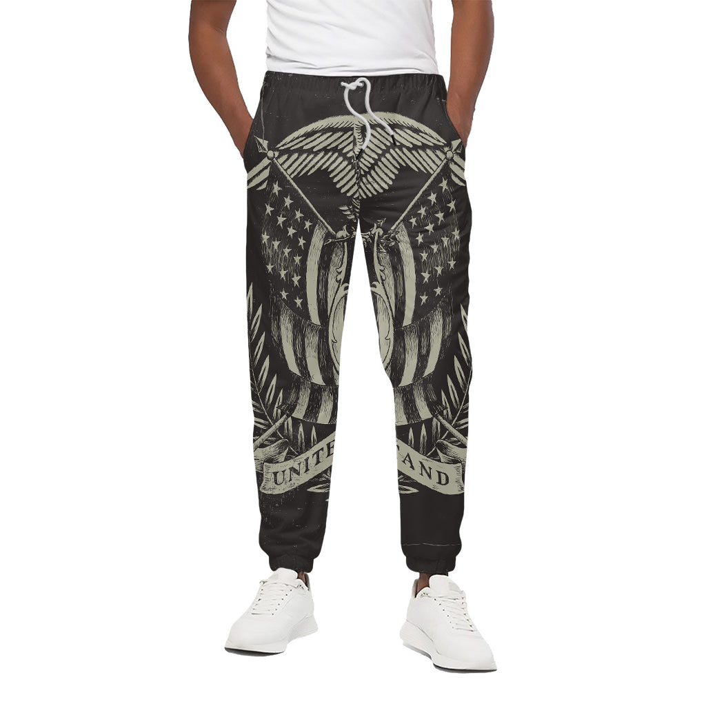 United We Stand American Flag Print Cotton Pants