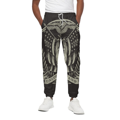 United We Stand American Flag Print Cotton Pants