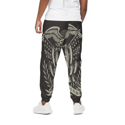 United We Stand American Flag Print Cotton Pants