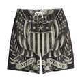 United We Stand American Flag Print Cotton Shorts