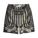 United We Stand American Flag Print Cotton Shorts
