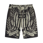 United We Stand American Flag Print Cotton Shorts