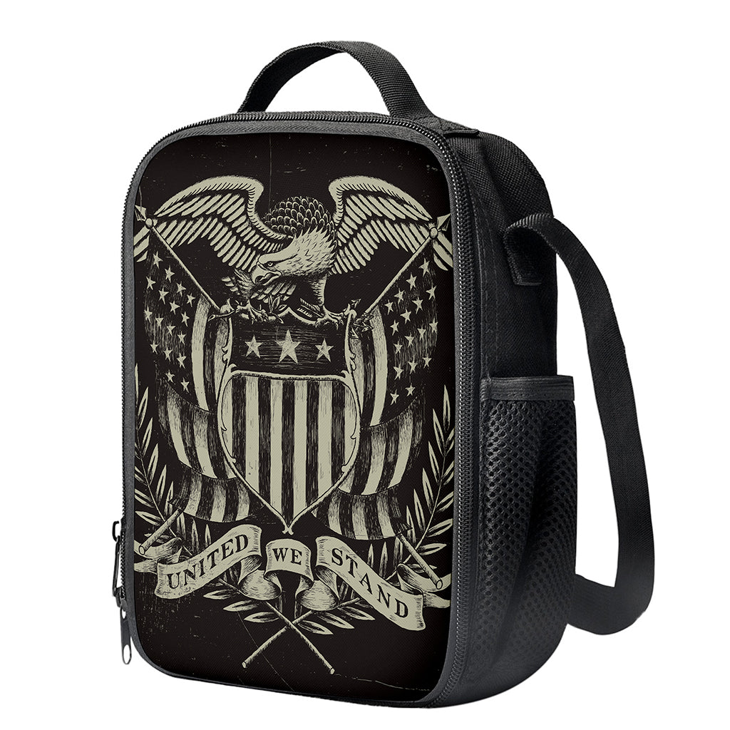 United We Stand American Flag Print Crossbody Lunch Bag