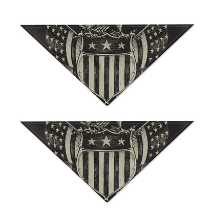 United We Stand American Flag Print Dog Bandana
